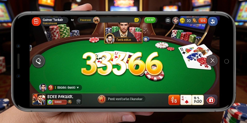 Tampilan gameplay mendebarkan dari poker di 333666.