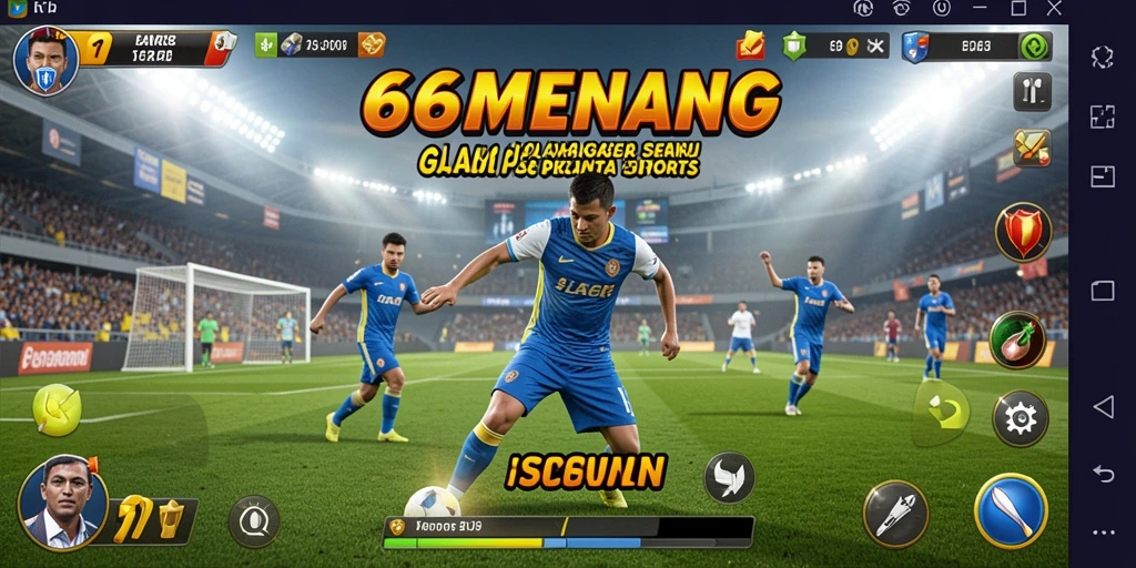 Tampilan seru dari gameplay 66MENANG yang penuh aksi olahraga.