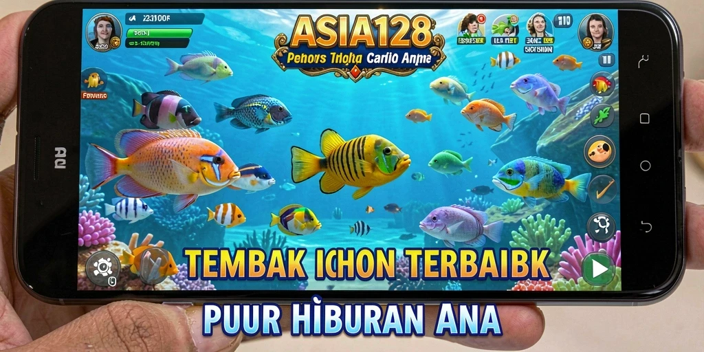 Tampilan gameplay Tembak Ikan yang seru dan penuh warna.