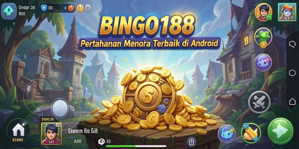 Tampilan screenshot BINGO188 yang menunjukkan pertahanan menara yang strategis.