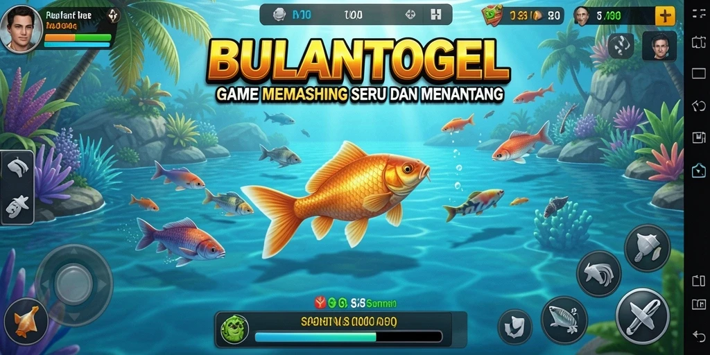 Screenshot gameplay BULANTOGEL yang menunjukkan momen menangkap ikan.