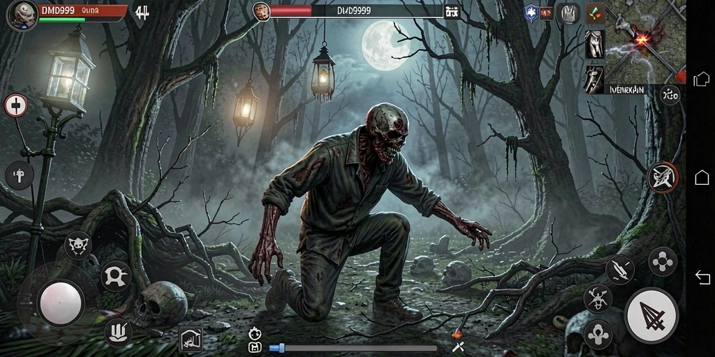 Gameplay menyeramkan dalam dunia DMD999 yang mencekam.