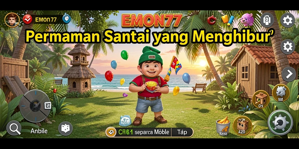 Screenshot EMON77 menampilkan gameplay menyenangkan dan sederhana.