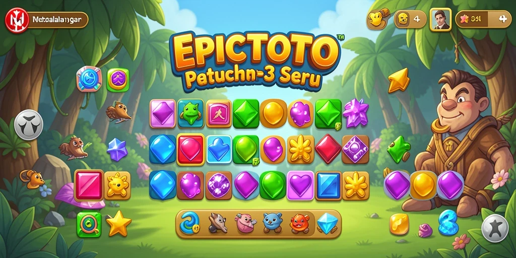 Tangkapan layar EPICTOTO menampilkan gameplay Match-3 yang seru.