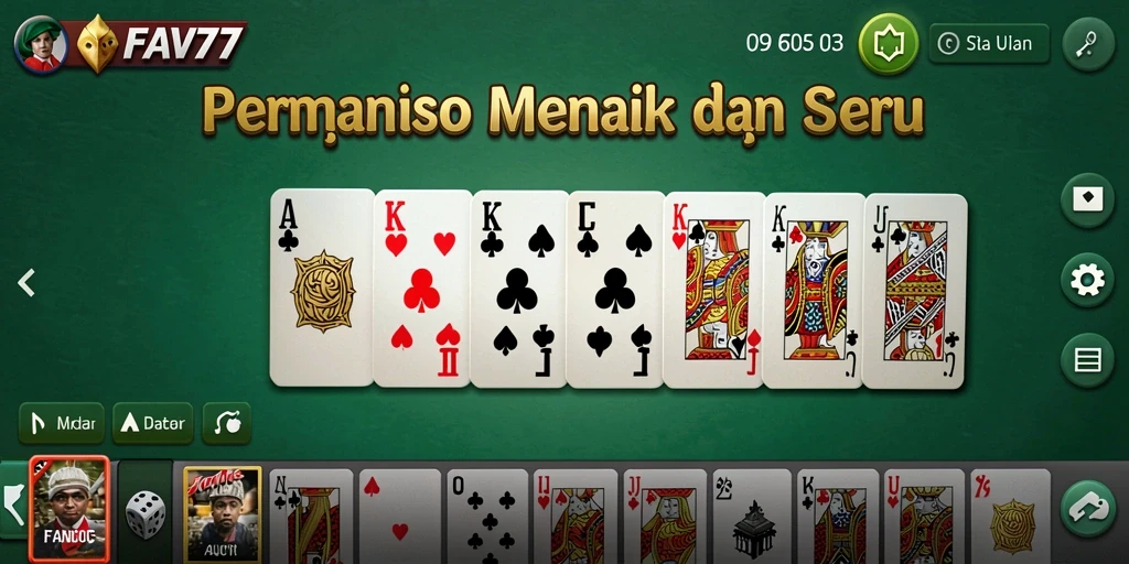 Tampilan gameplay seru dalam permainan Domino FAV77.
