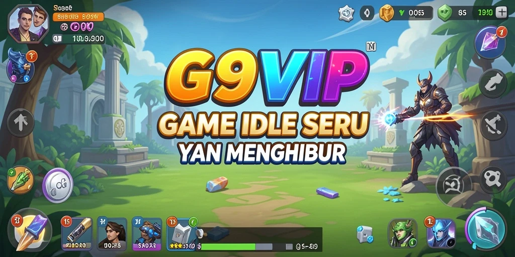 Tangkapan layar gameplay G9VIP yang menunjukkan aktivitas kerajaan di mana pemain mengelola sumber daya.