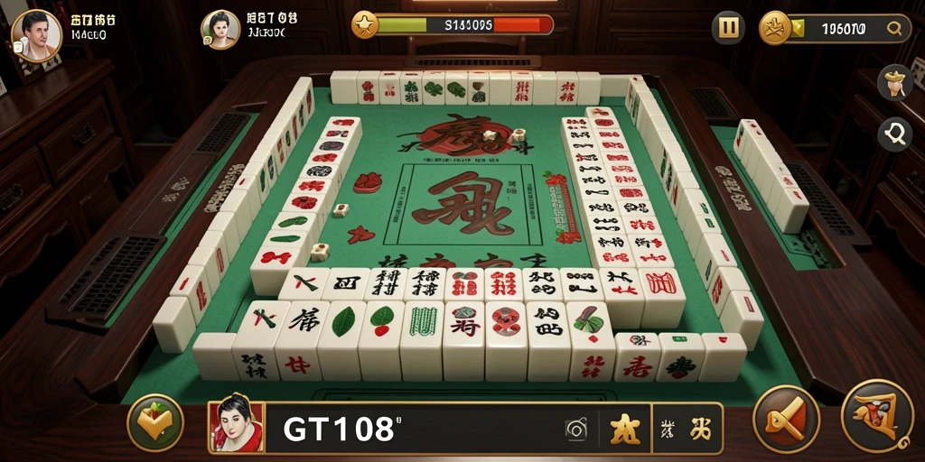 Screenshot gameplay GT108 menampilkan keseruan bermain Mahjong.