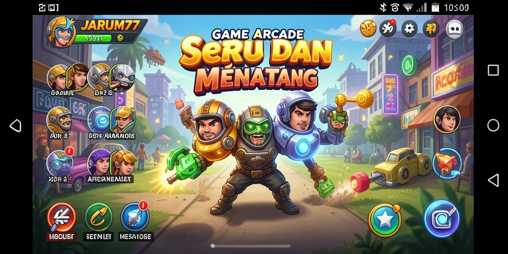 Screenshot utama JARUM77 menampilkan gameplay seru dan tantangan menarik.