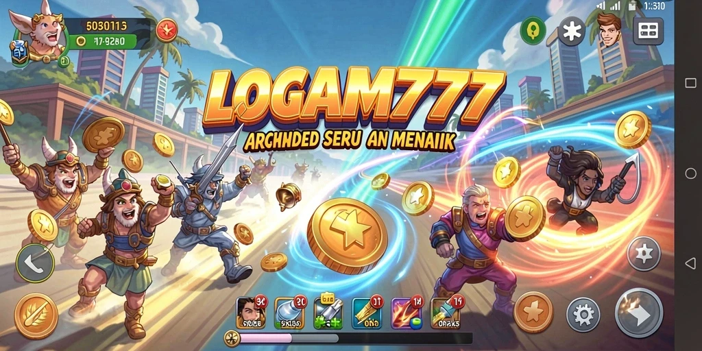 Tampilan gameplay seru LOGAM777 yang menantang di setiap levelnya.