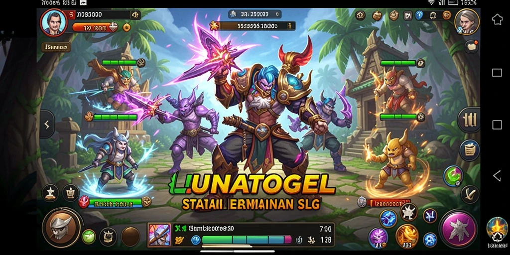 Tampilan gameplay menarik LUNATOGEL dengan elemen strategi.