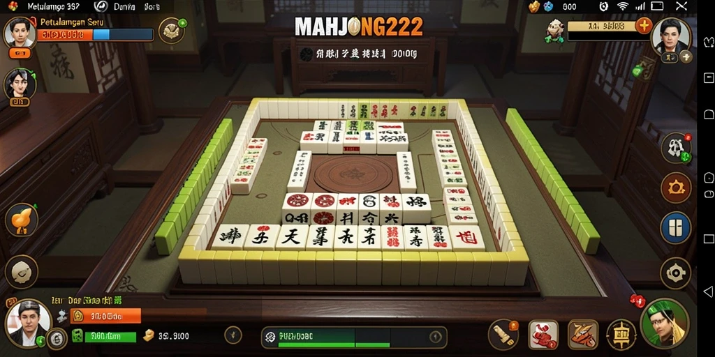 Screenshot gameplay MAHJONG222 dengan tantangan petualangan yang menarik.