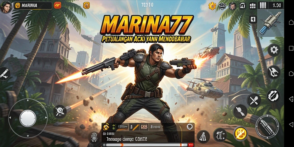 Screenshot gameplay MARINA77 menampilkan aksi seru dalam pertempuran.