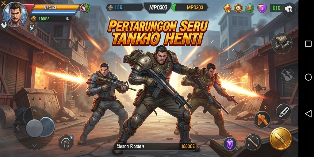 Gameplay MPO303 menampilkan pertarungan seru dengan karakter yang kuat.