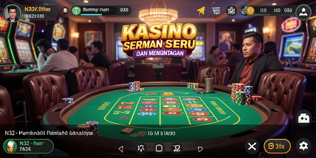 Screenshot gameplay N32 menunjukkan keseruan bermain Kasino.