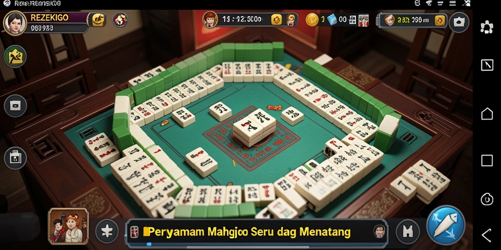 Screenshot utama gameplay Mahjong di REZEKIGO yang menarik.