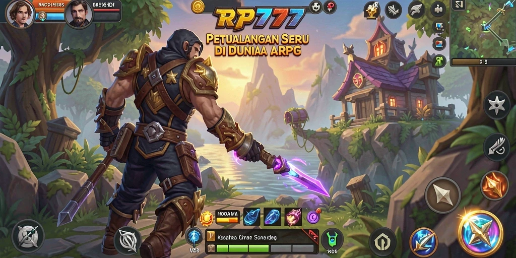 Tangkapan layar gameplay RP777 yang menampilkan petualangan seru di dunia ARPG.