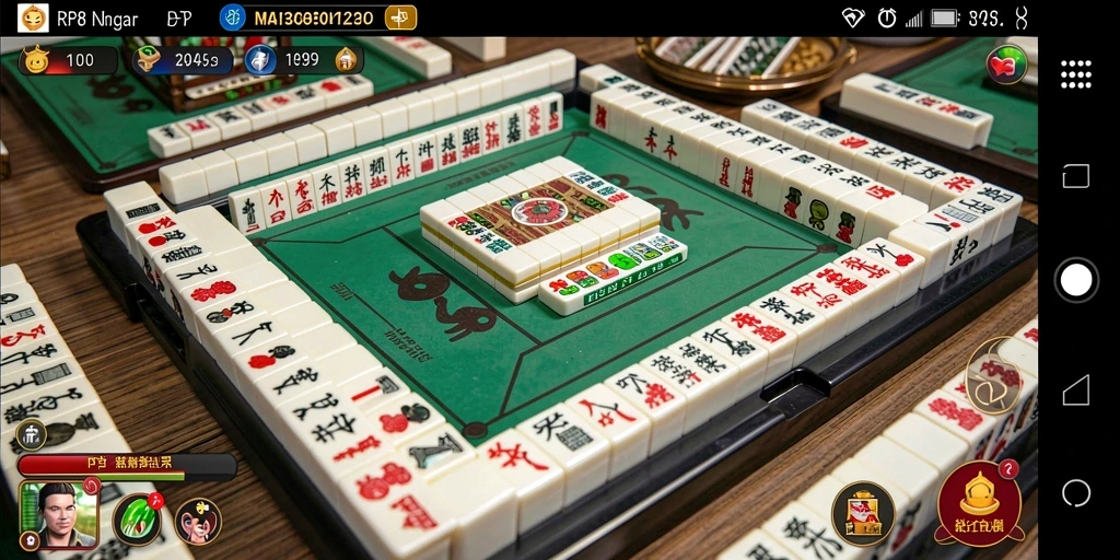 Tampilan gameplay Mahjong yang menarik pada RP8.