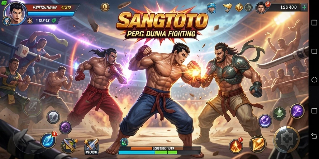 Screenshot gameplay SANGTOTO yang menegangkan saat pertarungan berlangsung.
