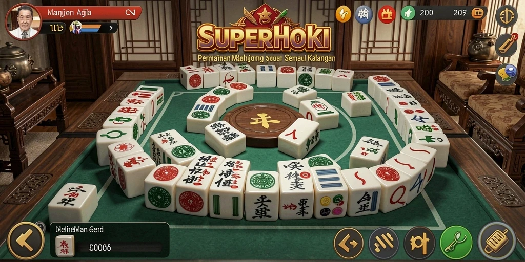 Tampilan gameplay SUPERHOKI dengan grafis menawan dan efek suara yang menarik.